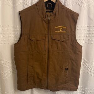 NWOT Official Yellowstone Dri-Duck Fleece Brown Vest - XXL